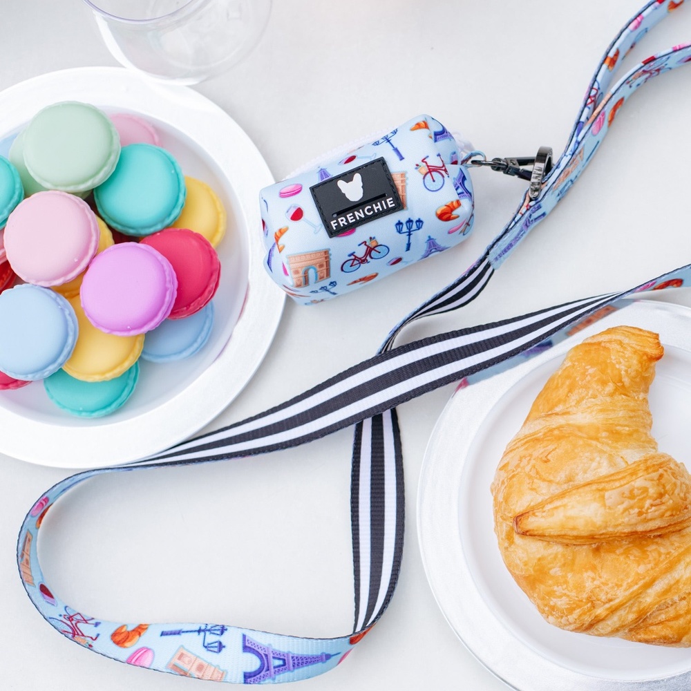 Frenchie Bulldog - Harness, Leash, Poop Bag - Set of THREE - Frenchie in Paris